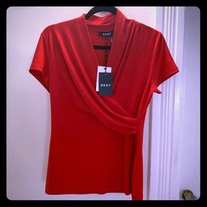 DKNY Red Blouse